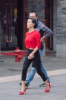 干练仔裤 性感红高